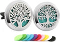 2Psc Car Essential Oil Diffuser Locket Tree of Life Pattern Stainless Steel Car by GFONDINGD