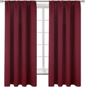 BGment Burgundy Blackout Curtains 63 Inch Length by BGment