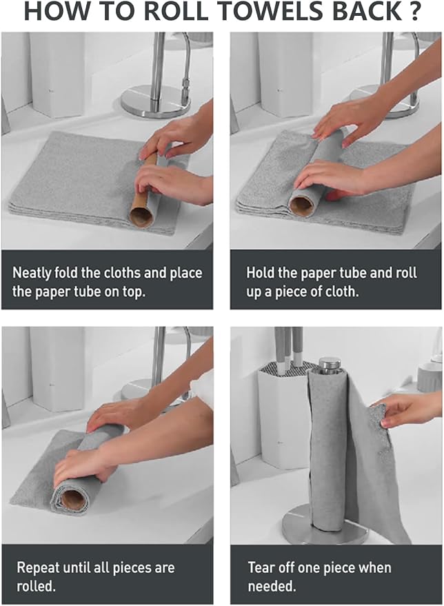 Fantasticlean Microfiber Cleaning Cloth Roll -40 Pack, Tear Away Microfiber - Image 8