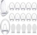Blulu 12 Pcs Clear Adhesive Hooks by Blulu