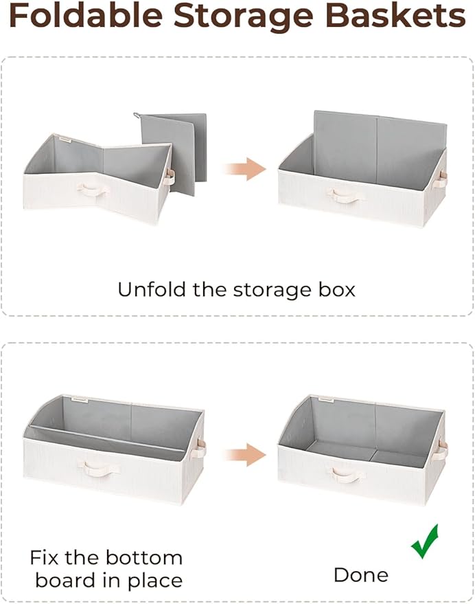 StorageWorks Closet Storage Bins, Trapezoid Organizer Box - Image 7