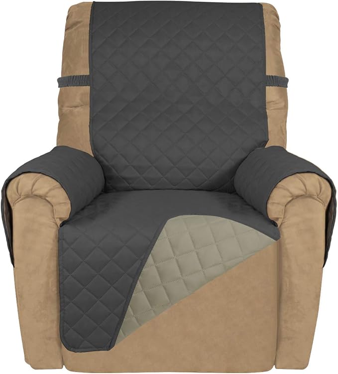 PureFit Reversible Quilted Sofa Cover, Water Resistant Slipcover Furniture by PureFit