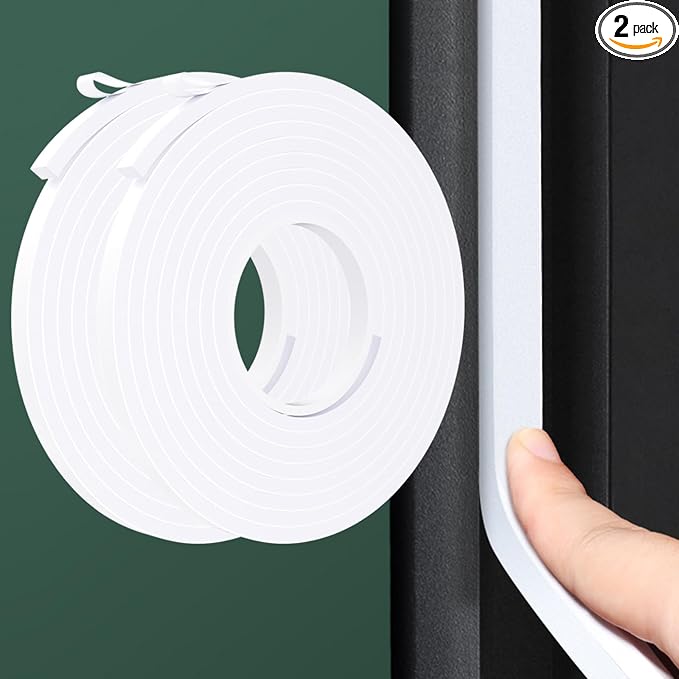 Weather Stripping Door Seal White, 1/2Inch Wide X 1/4 Inch Thick, Air by Unknown