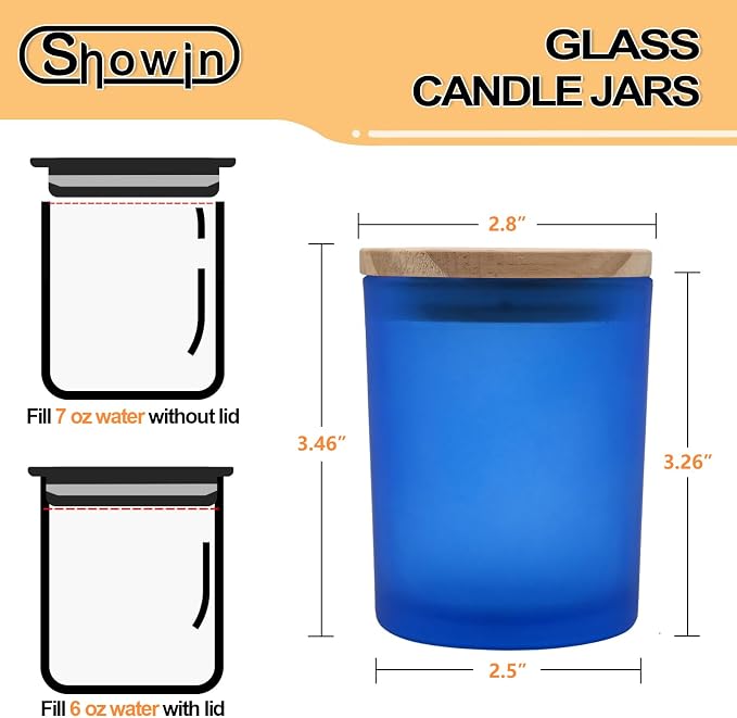 Thick Candle Jars for Making Candles 12 Pcs, 7 OZ Empty Jars - Image 2