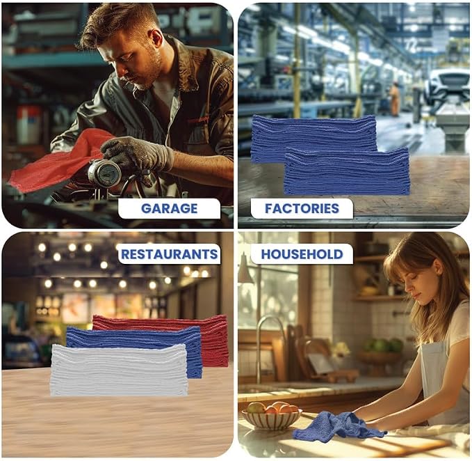 Auto Mechanic Shop Towels, 12 Pack - Image 4