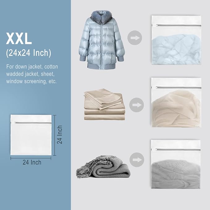 Muchfun 3Pcs Durable Fine Mesh Laundry Bags - Image 6
