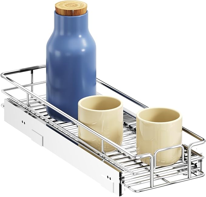ROOMTEC Pull Out Cabinet Organizer, Cabinet Pull Out Shelves 7½" W x 21½" D by ROOMTEC