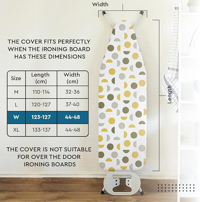 Encasa XO Ironing Board Cover and Pad 49"x18" - Image 2