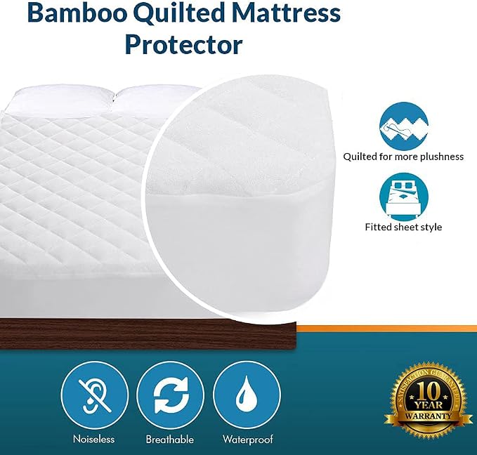 Crib Mattress Protector 100% Waterproof, Noiseless – Viscose Made from Quilted - Image 3