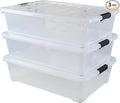 50 Quart Wheeled Latching Storage Box, Stackable Bin by Buyitt