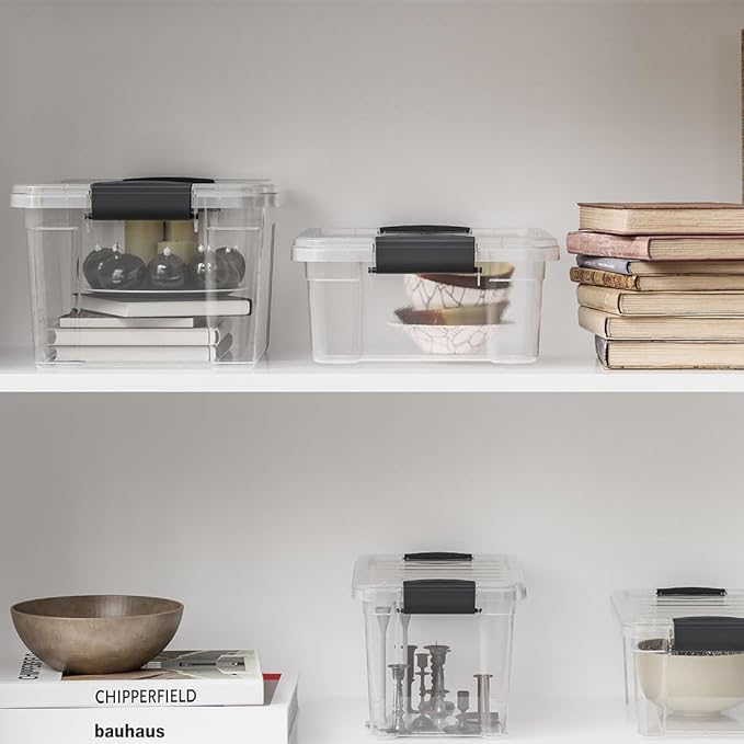 Superio Storage Bins with Lids- 2 Pack, 2.5 Qt Clear Boxes - Image 8