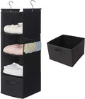 MAX Houser 4-Shelf Hanging Closet Organizer, Space Saver, Cloth Hanging Shelves by MAXHouser