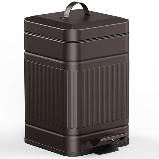 CEROELDA Small Trash Can with Lid-5L/1.3 Gal, Stainless Steel Outdoor Dog Poop by WelcometoCEROELDA