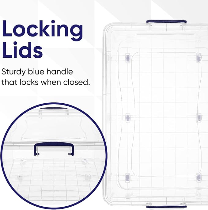 Superio Storage Bins with Lids, Stackable Totes, BPA Free, Odor Free, Organizer - Image 4
