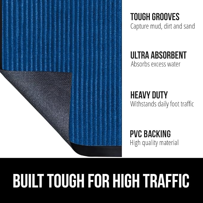 GORILLA GRIP Traffic Guard Door Mat, 2 Pack, Heavy Duty Waterproof Doormat - Image 2