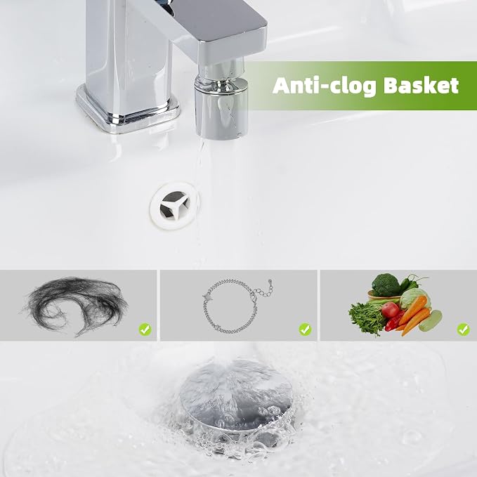 Universal Bathroom Sink Drain Strainer Hair Catcher Upgraded - Image 3