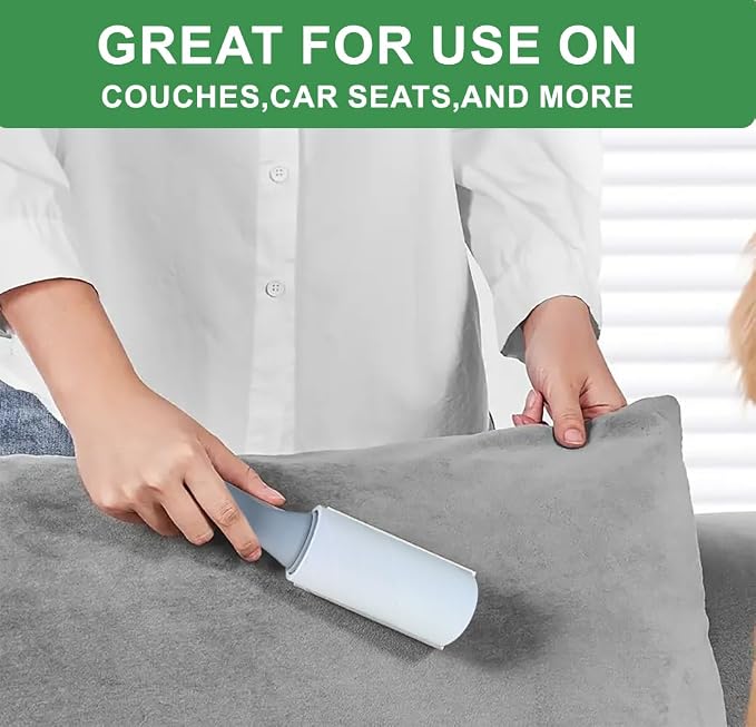 Pet Hair Lint Rollers, 3 Pack, 90 Sheets Each– Reusable Sticky Roller - Image 3
