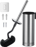 HAMITOR Toilet Brush and Holder Set: 304 Stainless Steel Heavy Duty Bowl by HAMITOR