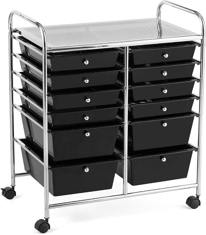 GOFLAME 12-Drawer Rolling Storage Cart, Mobile Utility Cart by GOFLAME