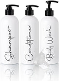 Alora 32oz Reusable Shampoo and Conditioner Bottles by AloraHomeEssentials