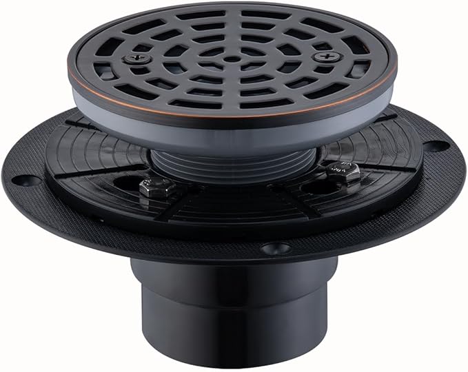 RANDOM Round Shower Drain SUS304 Stainless Steel Oil Rubbed Bronze Shower Drain by RANDOM