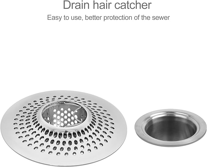 LEKEYE Shower Drain Hair Catcher | Bathtub Stopper/Strainer Stainless Steel - Image 4