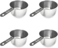 1 Cup Stainless Steel Measuring Cup | Sturdy Metal 250 ml | 240 cc | 8 oz | by Knupp+Co.