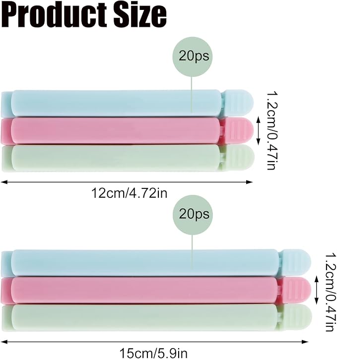 40 PCS Sealing Clip Bag Plastic Bag Chip Clips Large Size Food Bag Clips - Image 2