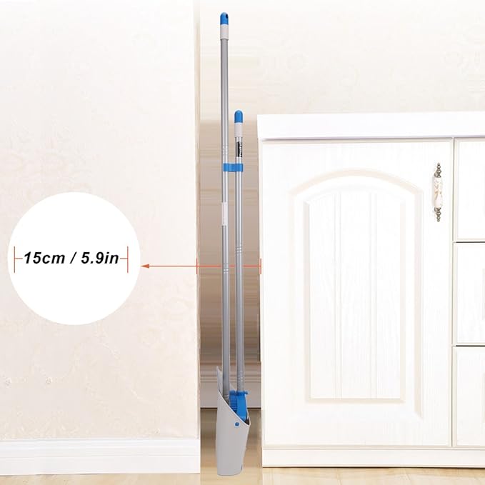 TreeLen Long Handle Broom and Dustpan Set, Upright Dust Pan Combo - Image 6