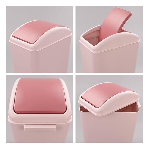 4.5 Gallon Pink Plastic Waste Can, Kitchen Garbage Can - Image 3