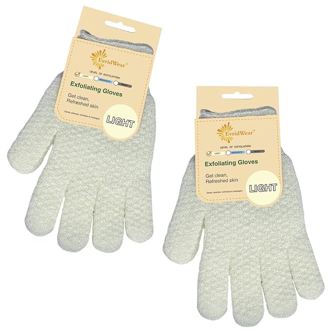 Evridwear Exfoliating Dual Texture Bath Gloves - Image 6