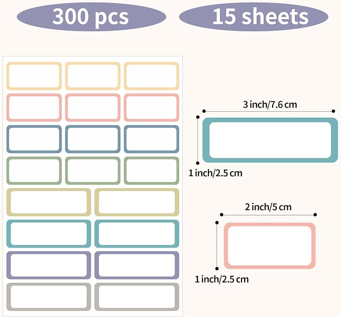 STARLIBOO Removable Labels, Removable Colored Labels Stickers, Self-Adhesive - Image 2