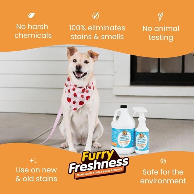 FurryFreshness Extra Strength Cat or Dog Pee Stain & Permanent Odor Remover + - Image 4