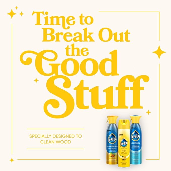 Pledge Enhancing Polish, Furniture & Wood Spray, Lemon Scent - Image 3