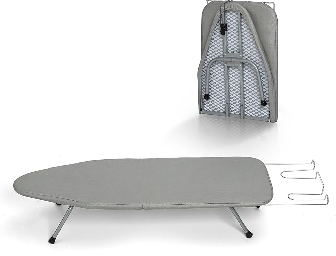 Tabletop Ironing Board with Iron Rest, Small Ironing Board Foldable with Heat by BlissBoard