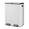 WLIVE Dual Trash Can, 2 x 8 Gallon, Step Trash Can by WLIVE