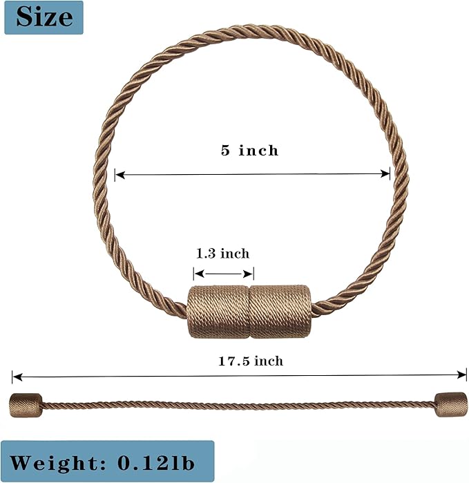 2 Pack Strong Magnetic Curtain Tiebacks Outdoor Elegant Decorative Tie Backs - Image 3
