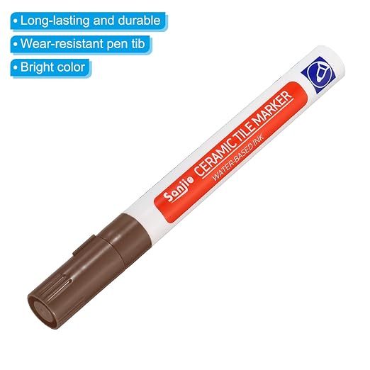 PATIKIL Grout Pen, 4 Pack Dark Brown Tile Marker Waterproof Grout Sealer Pen - Image 4