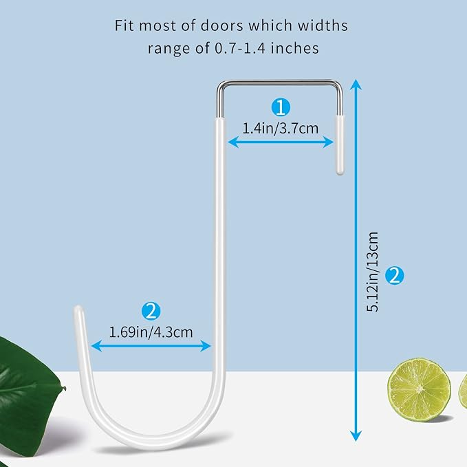 FYY Over the Door Hooks, 6 Pack Door Hangers Hooks - Image 2