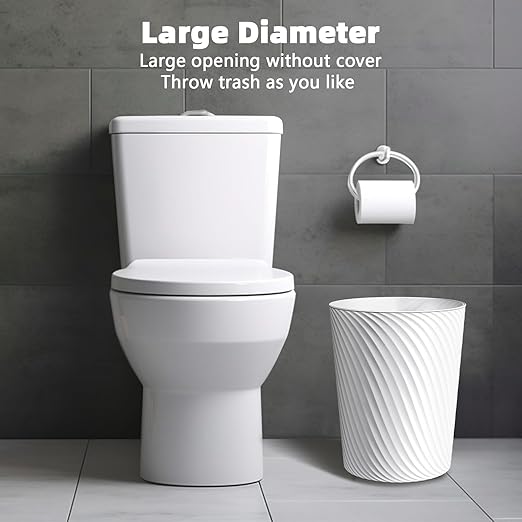 Small Trash Can 3 Pack 1.8 Gallons, Bathroom Trash Can & Garbage Can - Image 2