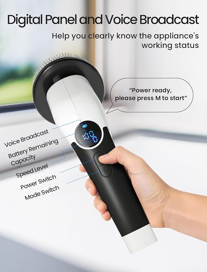 Electric Spin Scrubber, 2025 New Cordless Shower Cleaning Brush - Image 5