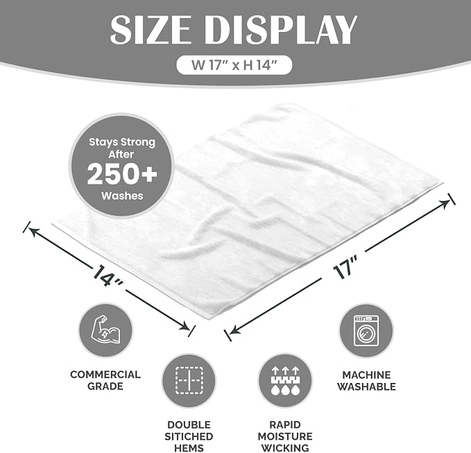 Terry Bar Mop Towels Size 14"x17" – Absorbent and Durable, Cotton Cleaning - Image 5