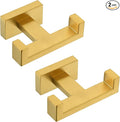 Angle Simple Double Towel Hook Brushed Gold 2 PCS, SUS304 Stainless Steel by AngleSimple