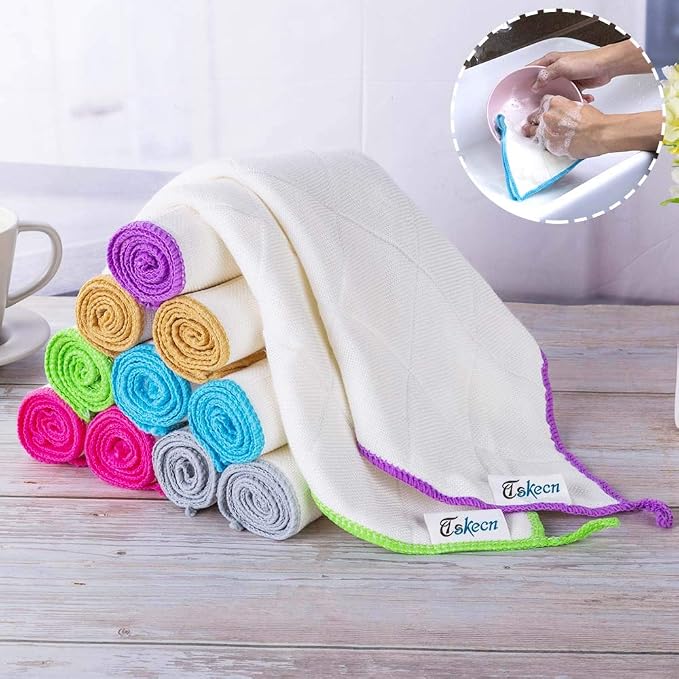10-Piece Kitchen Dish Cloths Set, Reusable and Highly Absorbent Dishcloth Towels - Image 4
