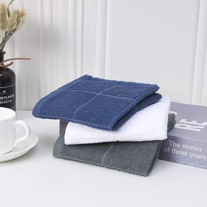 Glynniss Kitchen Dish Cloths Highly Absorbent Dish Rags 100% Cotton Wash Cloths - Image 4