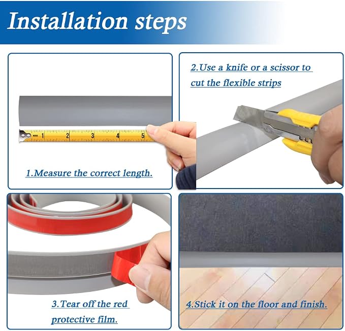 Floor Transition Strip Self Adhesive Carpet & Flooring Transitions Edging Trim - Image 6