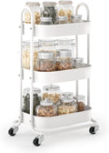 EAGMAK 3 Tier Rolling Cart, Round Metal Utility Cart by Eagmak