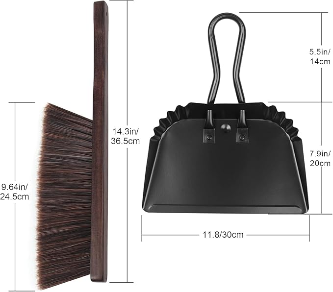 Dust Pan and Brush Set-Handheld Angled DustPan and Hand Broom Set, Large dust - Image 2