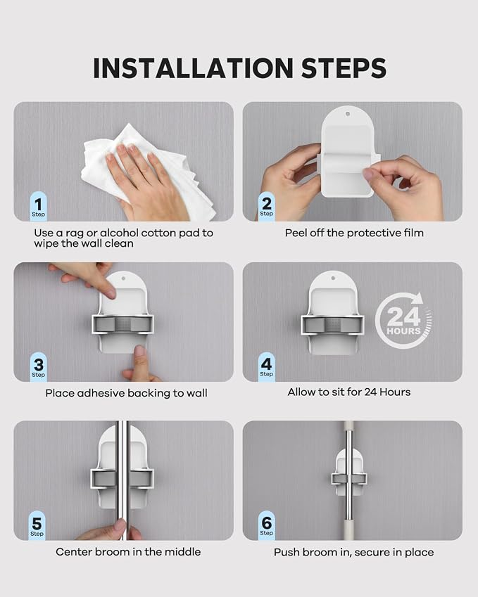 Plastic Broom Holder Wall Mount - Image 3