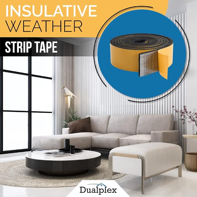 High Density Foam Weather Stripping Door Seal Strip Insulation Tape Roll - Image 3